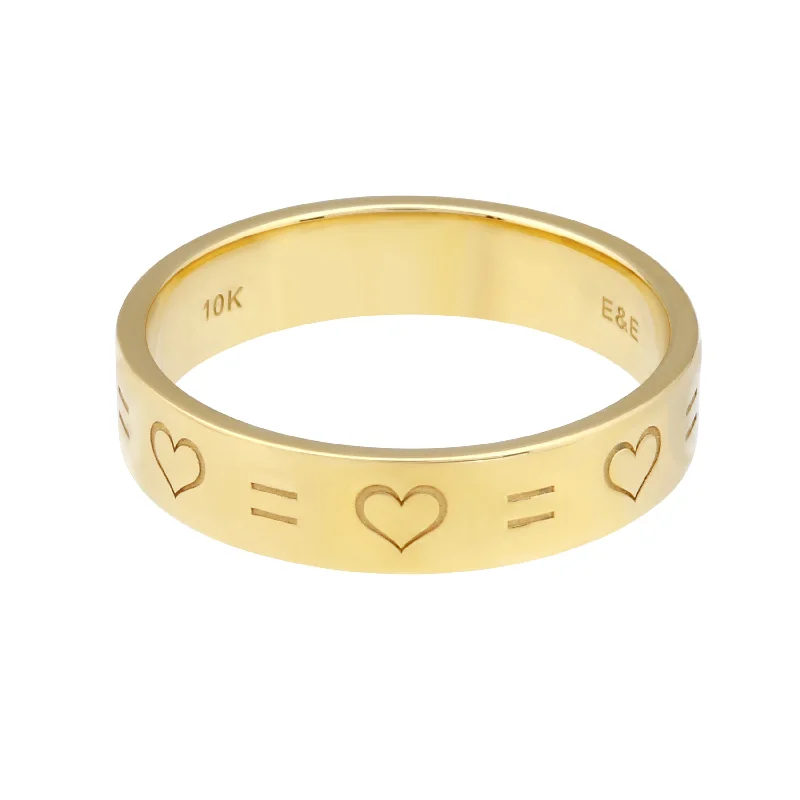 Make Every Moment Shine – Jewelry Discounts Available 5MM Love is Love Ring in 10KT Yellow Gold; Size 10 Make Every Moment Shine – Jewelry Discounts Available 5MM Love is Love Ring in 10KT Yellow Gold; Size 10