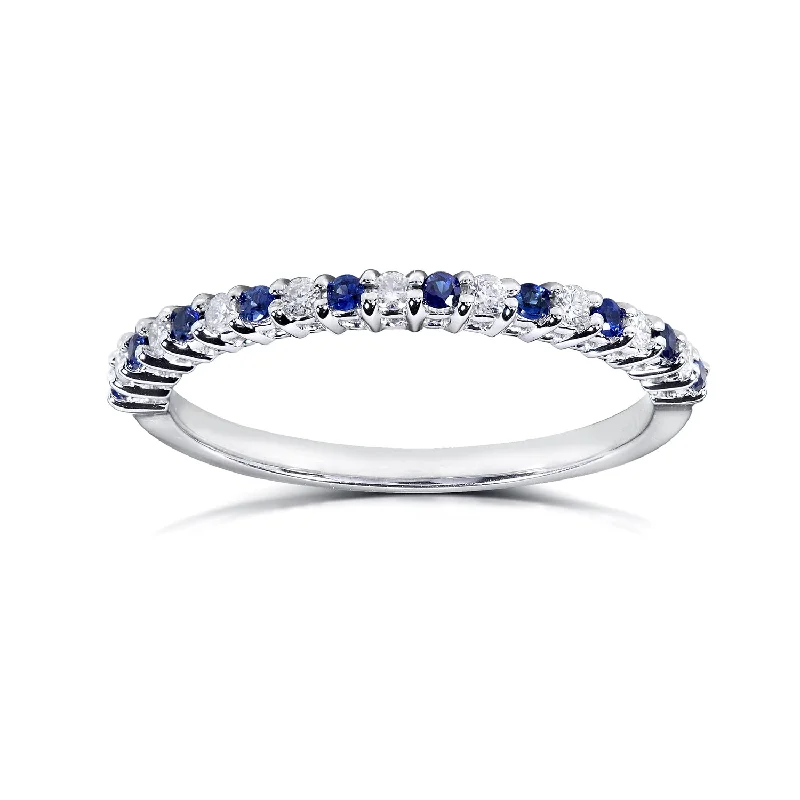 Buy More, Save More – Special Jewelry Discounts Alternating Ring - White Diamond - Blue Sapphire Buy More, Save More – Special Jewelry Discounts Alternating Ring - White Diamond - Blue Sapphire
