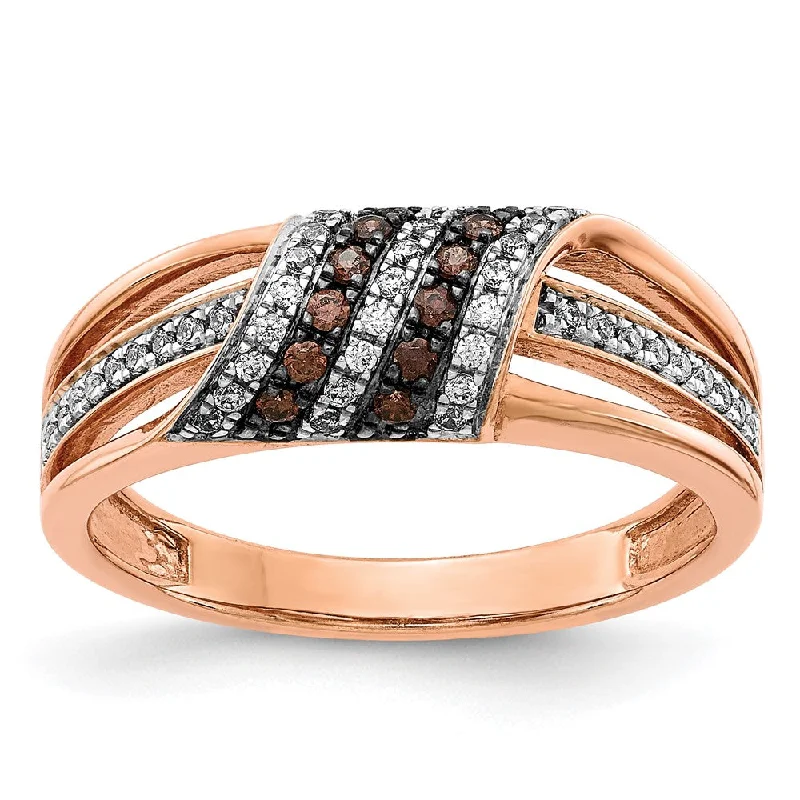 Jewelry Sale – Exclusive Styles At Lower Prices 7mm 14K Rose Gold 1/3 Ctw Two-Tone Diamond Split Shank Tapered Band Jewelry Sale – Exclusive Styles At Lower Prices 7mm 14K Rose Gold 1/3 Ctw Two-Tone Diamond Split Shank Tapered Band