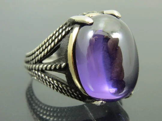 Limited-Stock Jewelry Sale – Shop Before It's Gone Turkish Handmade Jewelry 925 Sterling Silver Amethyst Stone Men's Rings Limited-Stock Jewelry Sale – Shop Before It's Gone Turkish Handmade Jewelry 925 Sterling Silver Amethyst Stone Men's Rings