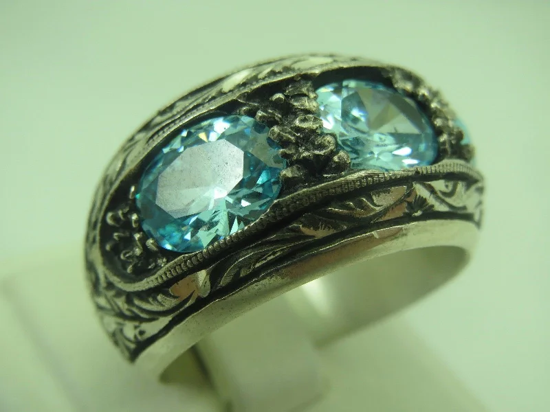 Flash Sale On Exquisite Jewelry – Don't Miss Out Turkish Handmade Jewelry 925 Sterling Silver Aquamarine Stone Mens Rings Flash Sale On Exquisite Jewelry – Don't Miss Out Turkish Handmade Jewelry 925 Sterling Silver Aquamarine Stone Mens Rings