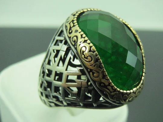 Glamorous Jewelry, Glamorous Deals – Shop Now Turkish Handmade Jewelry 925 Sterling Silver Emerald Stone Mens Rings Glamorous Jewelry, Glamorous Deals – Shop Now Turkish Handmade Jewelry 925 Sterling Silver Emerald Stone Mens Rings