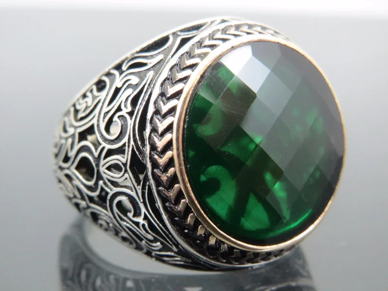 Premium Jewelry, Premium Discounts – Act Fast Turkish Handmade Jewelry 925 Sterling Silver Emerald Stone Mens Rings Premium Jewelry, Premium Discounts – Act Fast Turkish Handmade Jewelry 925 Sterling Silver Emerald Stone Mens Rings