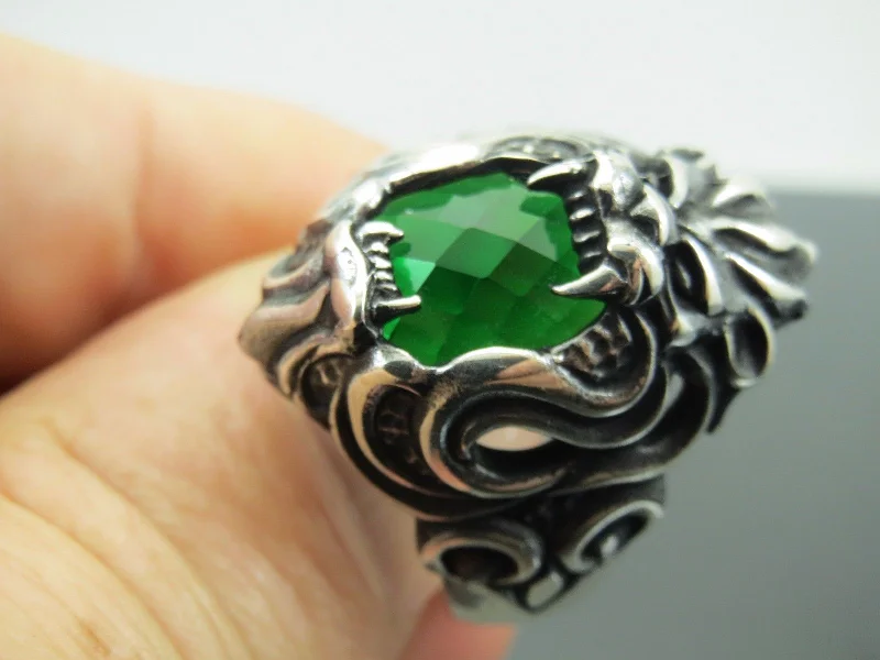 Grab Your Dream Jewelry At The Lowest Prices Turkish Handmade Jewelry 925 Sterling Silver Emerald Stone Lion Design Mens Rings Grab Your Dream Jewelry At The Lowest Prices Turkish Handmade Jewelry 925 Sterling Silver Emerald Stone Lion Design Mens Rings