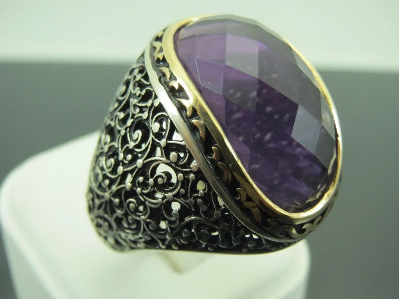 Timeless Elegance At Unbelievable Discounts Turkish Handmade Jewelry 925 Sterling Silver Amethyst Stone Men's Rings Timeless Elegance At Unbelievable Discounts Turkish Handmade Jewelry 925 Sterling Silver Amethyst Stone Men's Rings