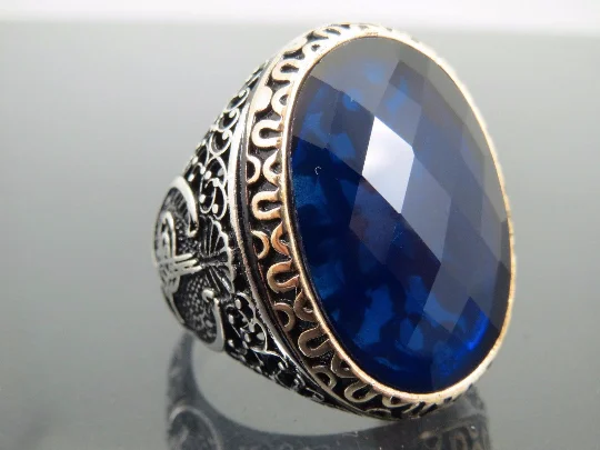 High-End Sparkle, Low-End Prices – Jewelry Sale Live Turkish Handmade Jewelry 925 Sterling Silver Sapphire Stone Mens Rings High-End Sparkle, Low-End Prices – Jewelry Sale Live Turkish Handmade Jewelry 925 Sterling Silver Sapphire Stone Mens Rings