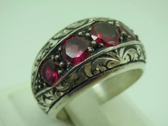 Clearance Sale On High-End Jewelry Collections Turkish Handmade Jewelry 925 Sterling Silver Ruby Stone Mens Rings Clearance Sale On High-End Jewelry Collections Turkish Handmade Jewelry 925 Sterling Silver Ruby Stone Mens Rings
