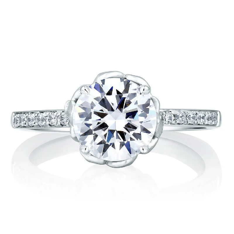 Shop High-Quality Jewelry At Jaw-Dropping Discounts A.Jaffe Art Designed Nature Inspired Diamond Engagement Ring MES563/162