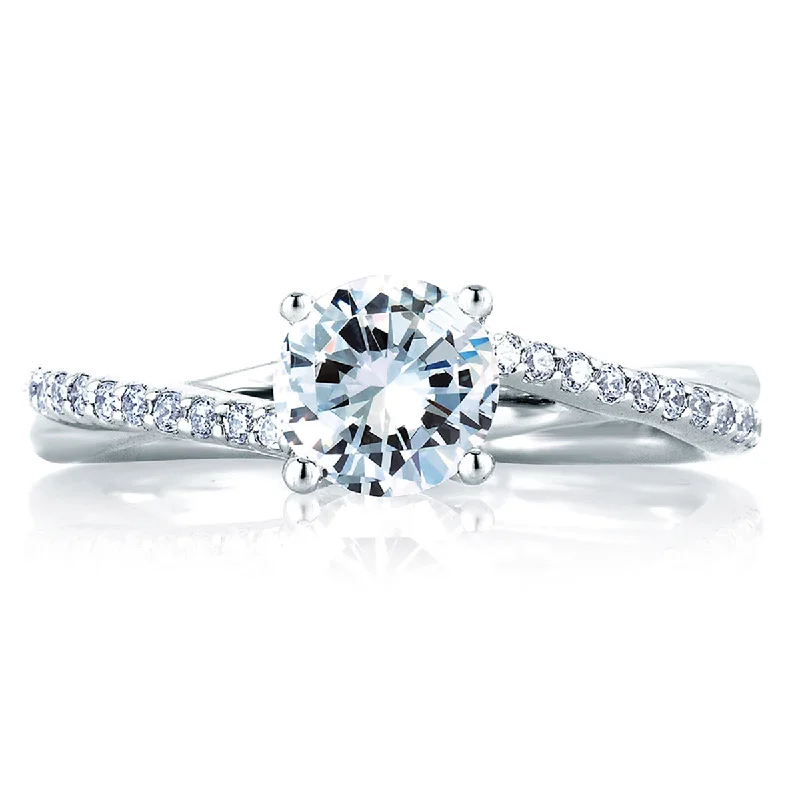 Dazzling Deals On Necklaces, Bracelets, And More A.Jaffe Asymetrical Bypass Diamond Engagement Ring ME1582/63