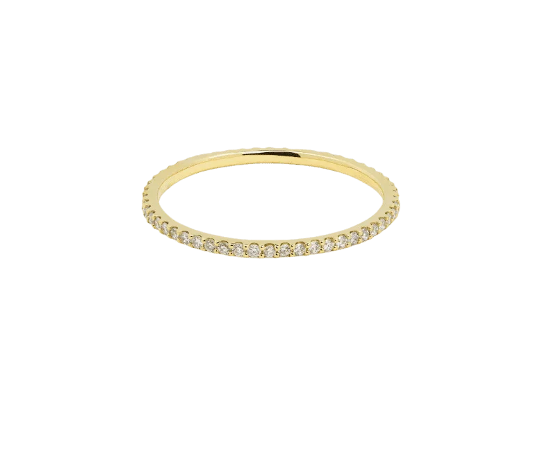 Sparkle On A Budget – Fine Jewelry For Less Eternity Band 18K Gold Ring w. Diamonds Sparkle On A Budget – Fine Jewelry For Less Eternity Band 18K Gold Ring w. Diamonds