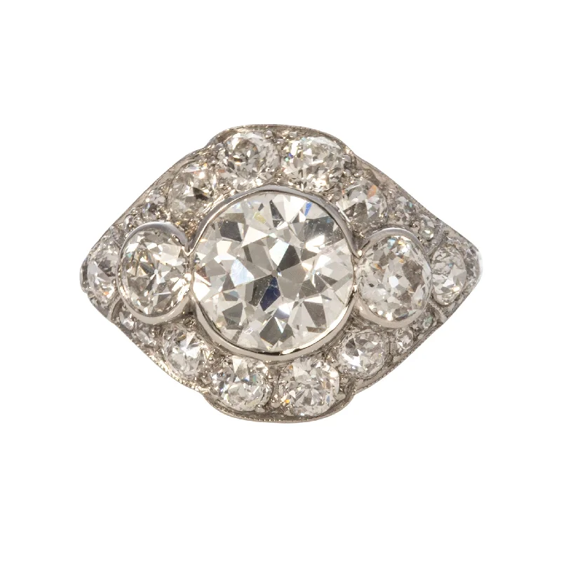 Huge Savings On Timeless Jewelry Collections Art Deco 4.26ctw Old European Cut Diamond Platinum Ring Huge Savings On Timeless Jewelry Collections Art Deco 4.26ctw Old European Cut Diamond Platinum Ring
