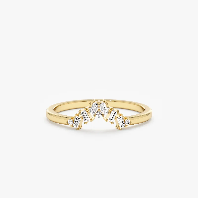 Baguette Cluster Ring Guard, Calico