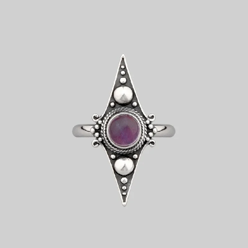 Flash Sale On Elegant Jewelry – Don't Miss Out BALANCE. Amethyst Equilibrium Gemstone Ring - Silver Flash Sale On Elegant Jewelry – Don't Miss Out BALANCE. Amethyst Equilibrium Gemstone Ring - Silver