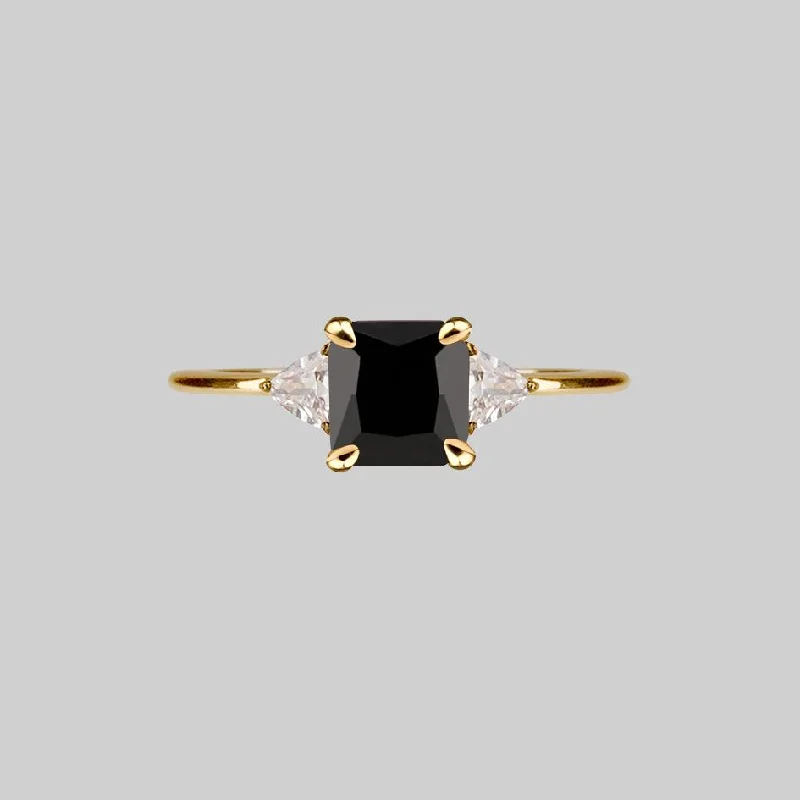 Timeless Jewelry, Timeless Savings – Don't Wait BETROTHAL. Black Spinel Gold Ring