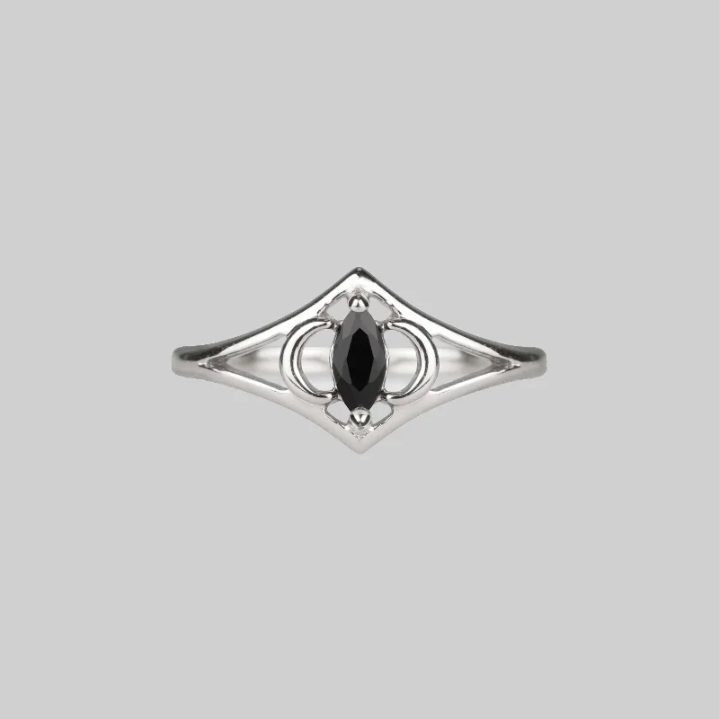 Affordable Glamour – Premium Jewelry For Less CELESTIAL. Two Moons Black Spinel Silver Ring Affordable Glamour – Premium Jewelry For Less CELESTIAL. Two Moons Black Spinel Silver Ring