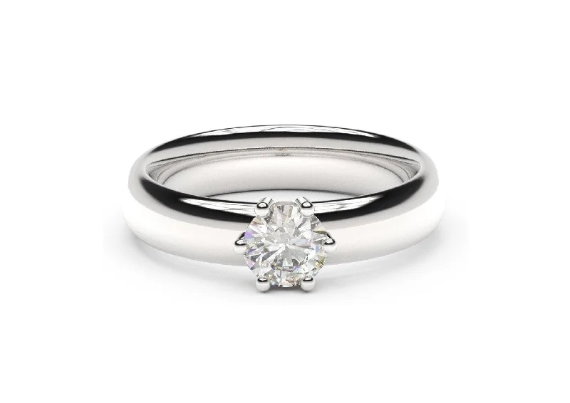 Exclusive Jewelry Sale – Shine For Less Classic Engagement Ring, White Gold & Platinum