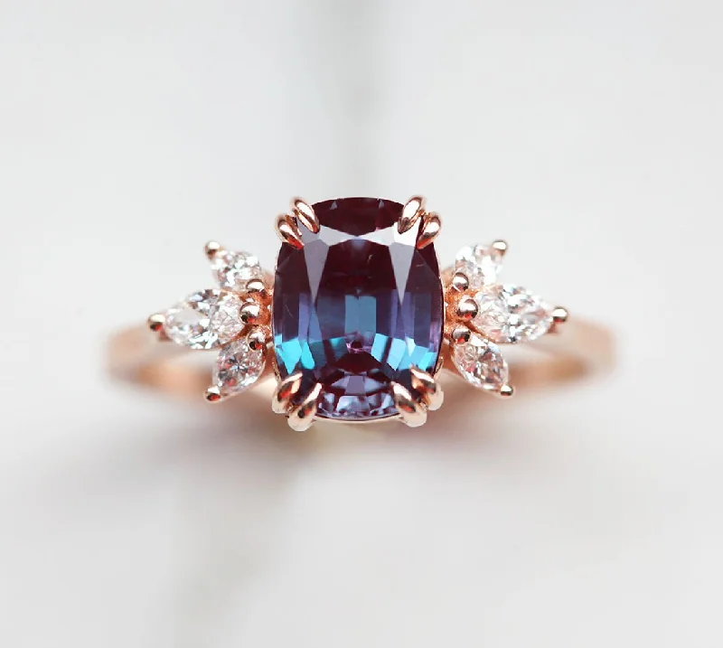 Nicola Alexandrite Ring With Diamonds