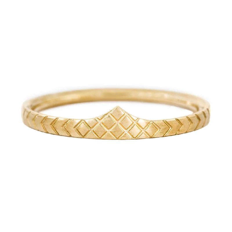 Delicate Wedding Band - Patterned Ring