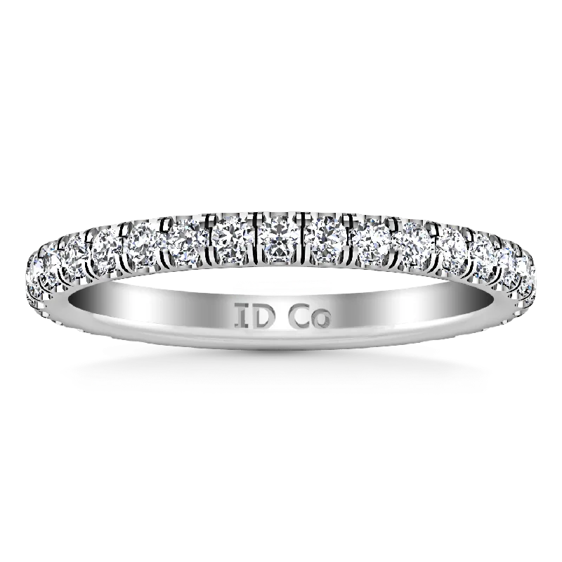 Delicate Crystal Jewelry For Sophisticated Charm Diamond Wedding Band Clayton 0.55 Cts 14K White Gold Delicate Crystal Jewelry For Sophisticated Charm Diamond Wedding Band Clayton 0.55 Cts 14K White Gold