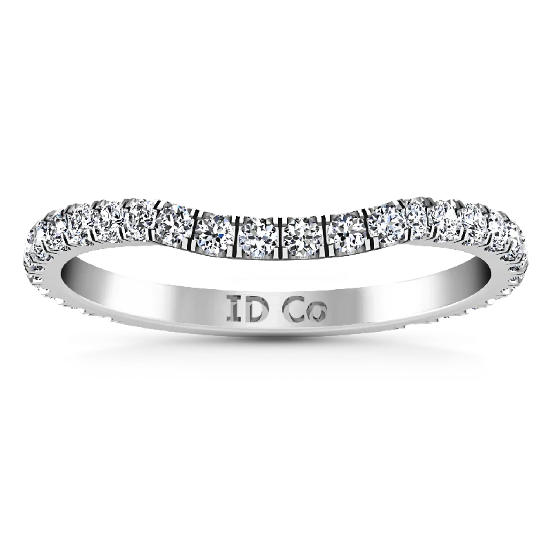 Diamond Wedding Band Melody 0.45 Cts 14K White Gold