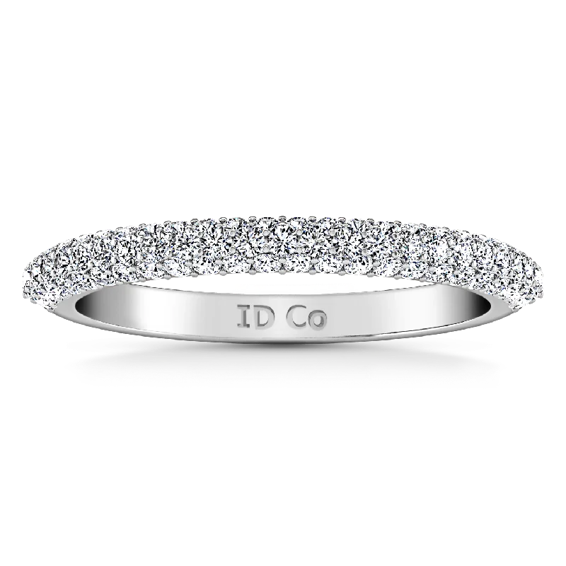 Diamond Wedding Band Royal 0.82 Cts 14K White Gold