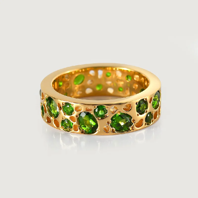 Diopside Lattice Band Ring