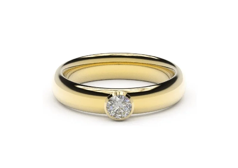 Elegant Engagement Ring, Yellow Gold