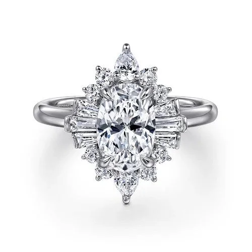 Sparkle For Less – Shop Jewelry Deals Now Emarie - 14K White Gold Oval Halo Diamond Engagement Ring (Setting Only) Sparkle For Less – Shop Jewelry Deals Now Emarie - 14K White Gold Oval Halo Diamond Engagement Ring (Setting Only)