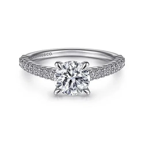 Affordable Glamour – Premium Jewelry For Less Emberlyn - 14K White Gold Round Diamond Engagement Ring (Setting Only) Affordable Glamour – Premium Jewelry For Less Emberlyn - 14K White Gold Round Diamond Engagement Ring (Setting Only)