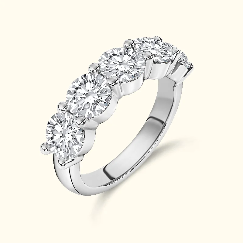 High-Quality Jewelry At A Fraction Of The Cost 'Emily' 5 Stone 2.00ct Round Diamond Wedding Band High-Quality Jewelry At A Fraction Of The Cost 'Emily' 5 Stone 2.00ct Round Diamond Wedding Band