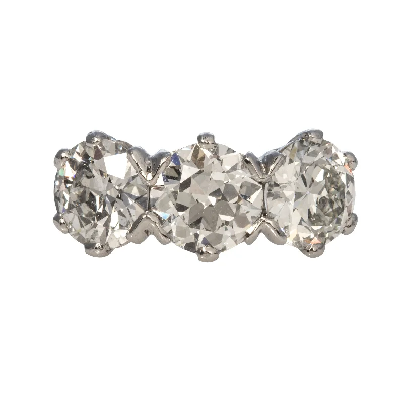 Sparkle For Less – Shop Jewelry Deals Now Estate 5.91ctw Old Transitional Cut Diamond Three-Stone Ring Sparkle For Less – Shop Jewelry Deals Now Estate 5.91ctw Old Transitional Cut Diamond Three-Stone Ring