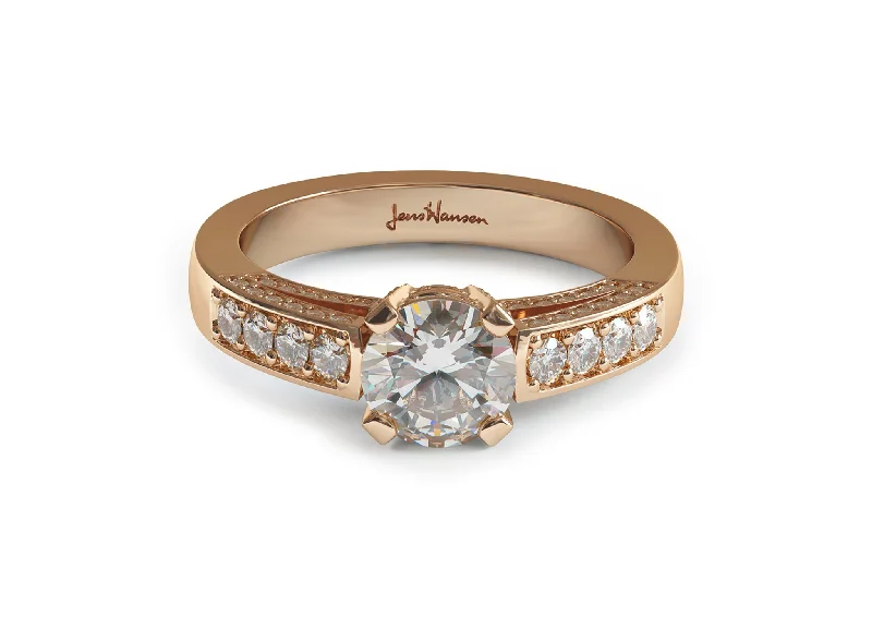 Limited-Time Offer On Elegant Jewelry Pieces Exquisite Diamond Ring, Red Gold