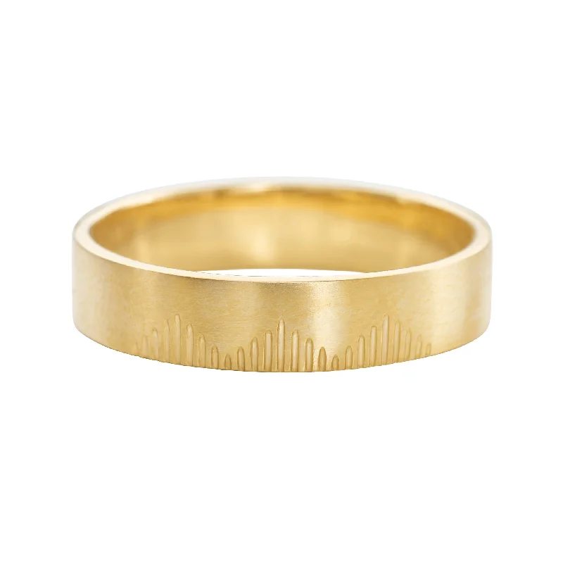 The Ultimate Jewelry Sale – Exclusive Styles At Great Prices Golden Wedding Band with Linear Mountains The Ultimate Jewelry Sale – Exclusive Styles At Great Prices Golden Wedding Band with Linear Mountains