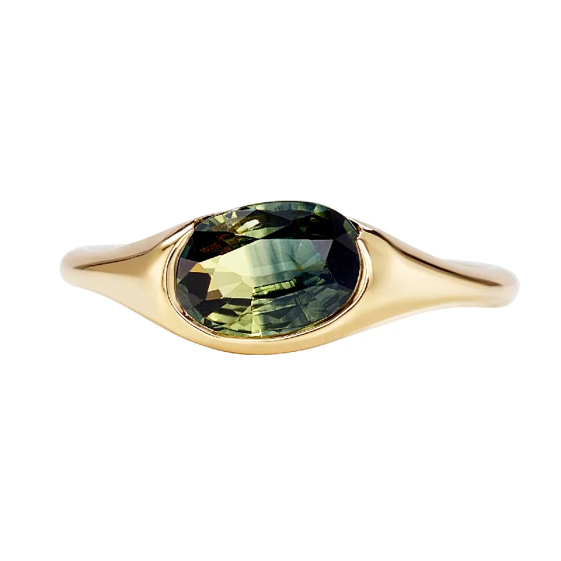 Fashion-Forward Jewelry At Incredible Prices Green Parti Sapphire One-of-a-Kind Engagement Ring Fashion-Forward Jewelry At Incredible Prices Green Parti Sapphire One-of-a-Kind Engagement Ring