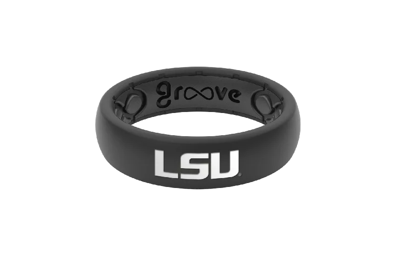 Special Sale On Handcrafted Jewelry – Shop Today College LSU Black Thin Ring
