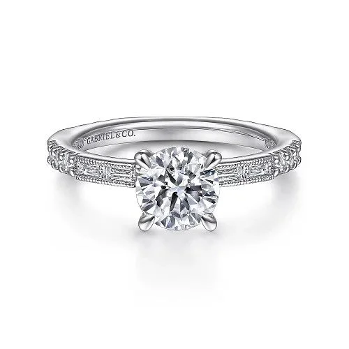 Seasonal Jewelry Clearance – Best Styles At The Lowest Prices Luca - Art Deco 14K White Gold Round Diamond Channel Set Engagement Ring(Setting Only) Seasonal Jewelry Clearance – Best Styles At The Lowest Prices Luca - Art Deco 14K White Gold Round Diamond Channel Set Engagement Ring(Setting Only)