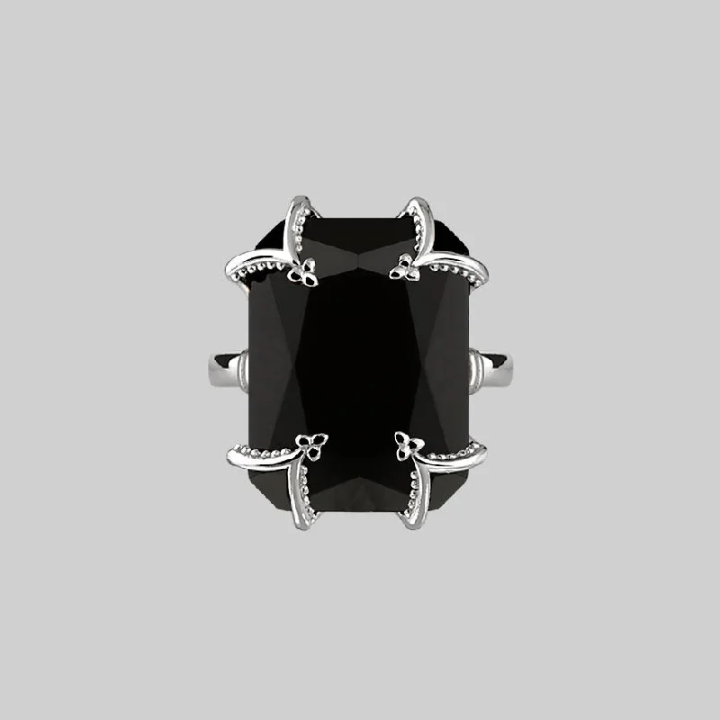 Get Ready To Sparkle – Special Jewelry Discounts MAGDALENA. Black Spinel Gothic Ring - Silver Get Ready To Sparkle – Special Jewelry Discounts MAGDALENA. Black Spinel Gothic Ring - Silver