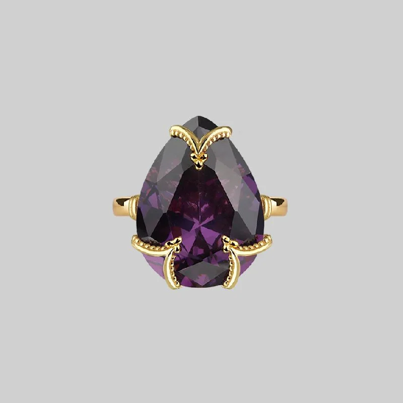 Jewelry Sale Alert – Shop Timeless Elegance Today MALEFICENT. Amethyst CZ Gothic Ring - Gold Jewelry Sale Alert – Shop Timeless Elegance Today MALEFICENT. Amethyst CZ Gothic Ring - Gold