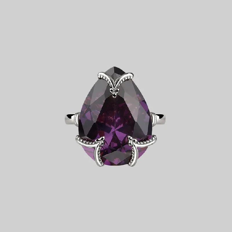 Flash Jewelry Sale – Get Stunning Pieces At Low Prices MALEFICENT. Amethyst CZ Gothic Ring - Silver Flash Jewelry Sale – Get Stunning Pieces At Low Prices MALEFICENT. Amethyst CZ Gothic Ring - Silver