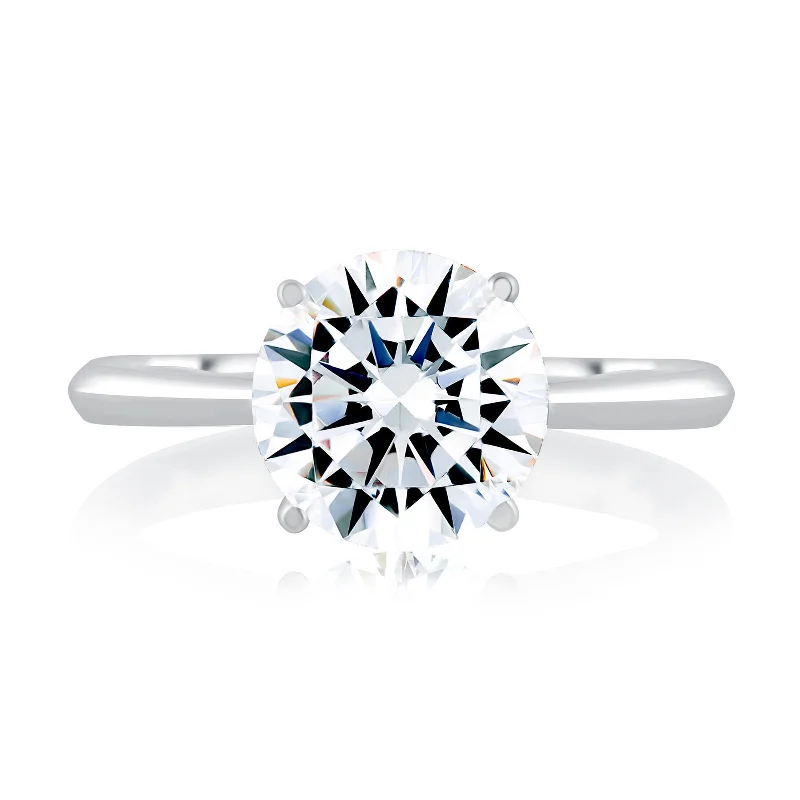 Diamond Semi Mount Ring | 14k White (2.00ct Head)