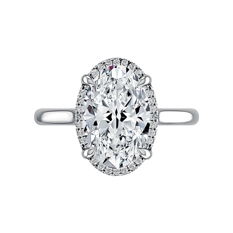 Premium Diamond Jewelry At Once-In-A-Lifetime Discounts Diamond Halo Semi Mount Ring | 14k White (4.00ct Head) Premium Diamond Jewelry At Once-In-A-Lifetime Discounts Diamond Halo Semi Mount Ring | 14k White (4.00ct Head)
