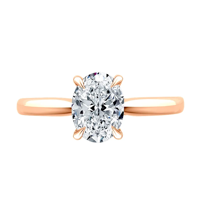 Diamond Semi Mount Ring | 14k Rose with White (1.50ct Head)