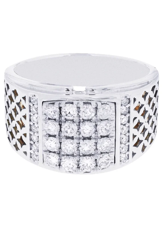 Everyday Jewelry Essentials Now On Sale White Gold Mens Diamond Ring| 0.91 Carats| 12.64 Grams Everyday Jewelry Essentials Now On Sale White Gold Mens Diamond Ring| 0.91 Carats| 12.64 Grams