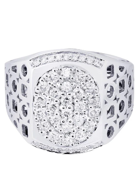 Timeless Jewelry Styles At Wallet-Friendly Prices White Gold Mens Diamond Ring| 1.01 Carats| 12.31 Grams Timeless Jewelry Styles At Wallet-Friendly Prices White Gold Mens Diamond Ring| 1.01 Carats| 12.31 Grams