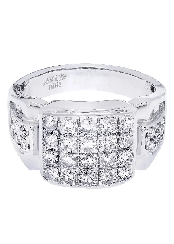 Your Perfect Accessory Now At The Best Price White Gold Mens Diamond Ring| 1.46 Carats| 9.94 Grams Your Perfect Accessory Now At The Best Price White Gold Mens Diamond Ring| 1.46 Carats| 9.94 Grams