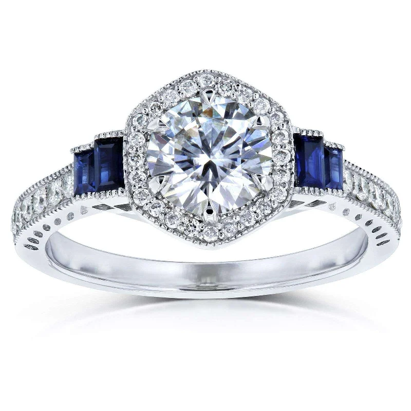 Discover Unique Jewelry With Special Limited-Time Offers Moissanite Sapphire & Diamond Deco Ring Discover Unique Jewelry With Special Limited-Time Offers Moissanite Sapphire & Diamond Deco Ring