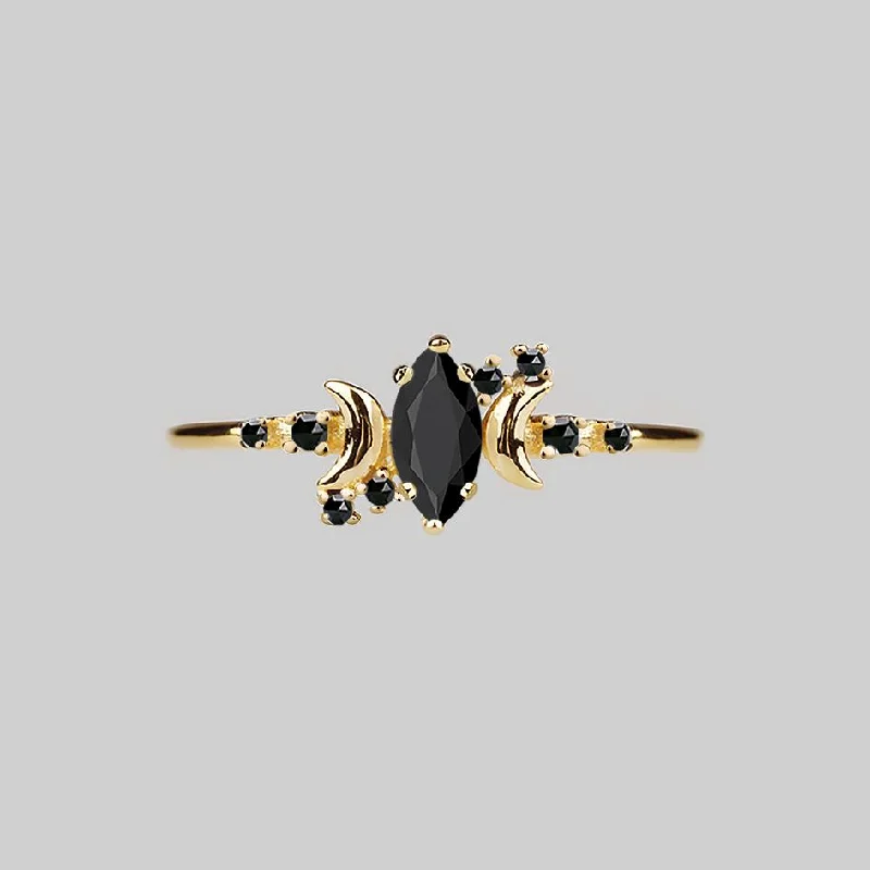 Elevate Your Jewelry Collection With Limited-Time Savings MOONDANCE. Black Spinel Gold Ring Elevate Your Jewelry Collection With Limited-Time Savings MOONDANCE. Black Spinel Gold Ring