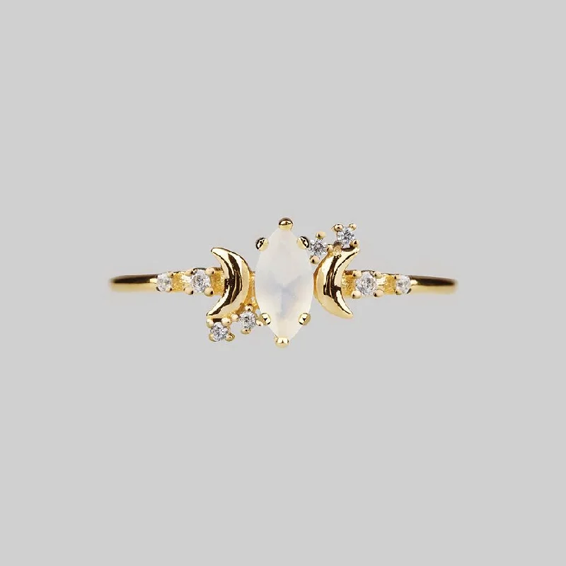 Affordable Glamour – Must-Have Jewelry At Special Rates MOONDANCE. Opal & Cubic Zirconia Gold Ring