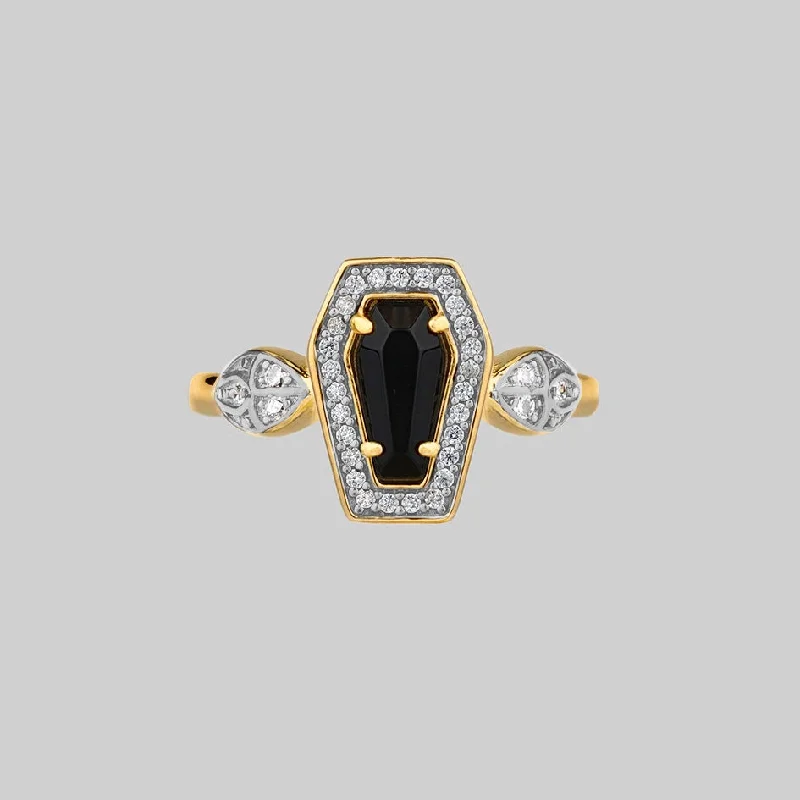 Elegant Necklaces And Bracelets At Limited-Time Offers MORI. Black Onyx & Crystal Coffin Gold Ring Elegant Necklaces And Bracelets At Limited-Time Offers MORI. Black Onyx & Crystal Coffin Gold Ring