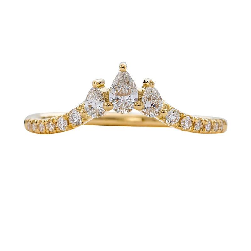 Exclusive Jewelry Sale – Shine For Less Nesting Diamond Ring with Three Pear Cut Diamonds Exclusive Jewelry Sale – Shine For Less Nesting Diamond Ring with Three Pear Cut Diamonds